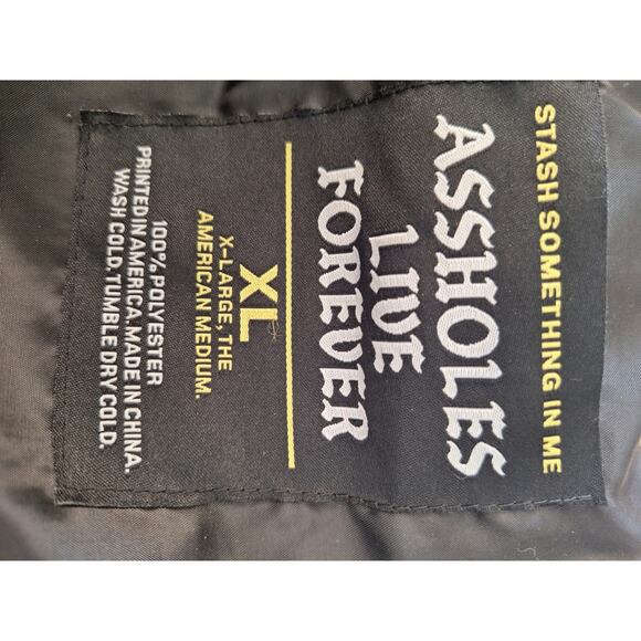 A$$ HOLES LIVE FOREVER Pink Puffer Jacket Size XL UNISEX - Picture 5 of 7